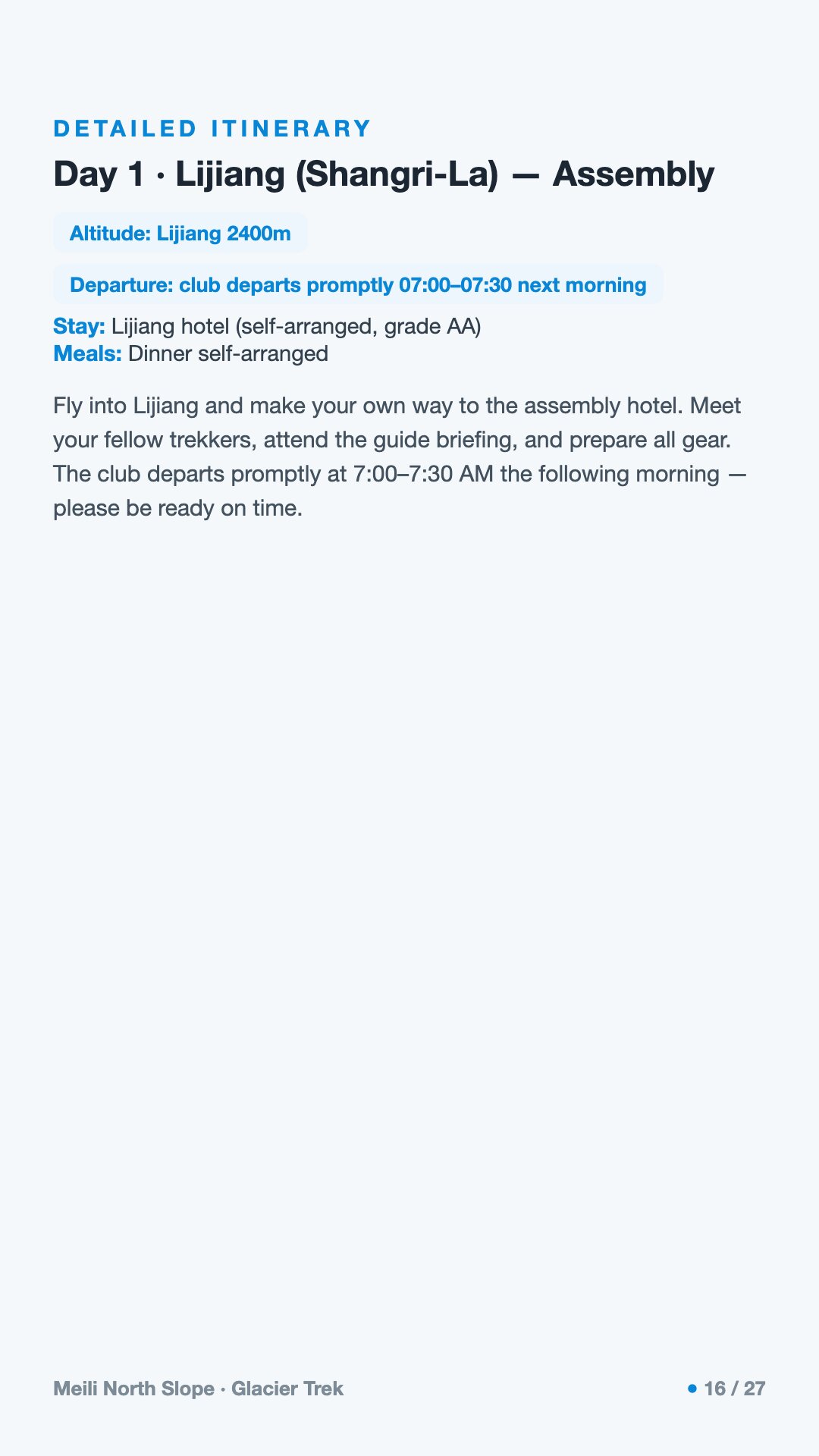 Meili North Slope · Glacier Trek — 16