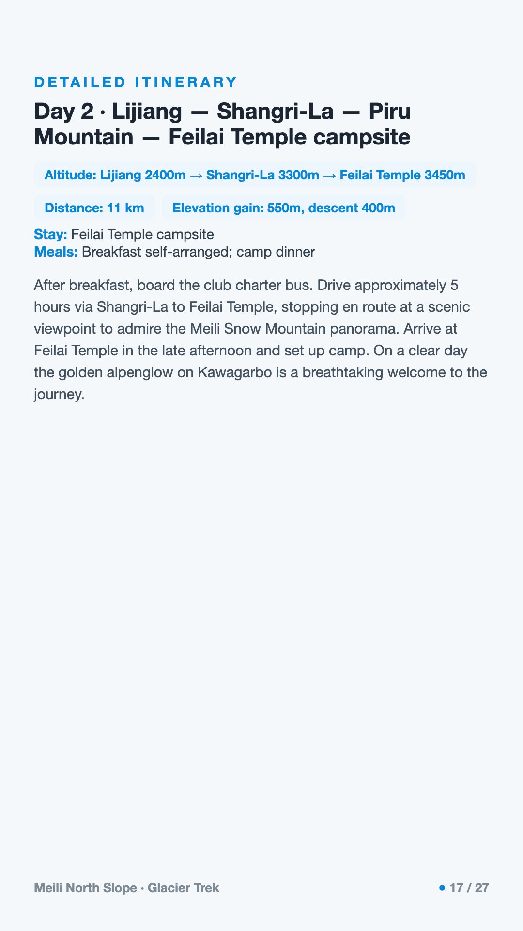 Meili North Slope · Glacier Trek — 17