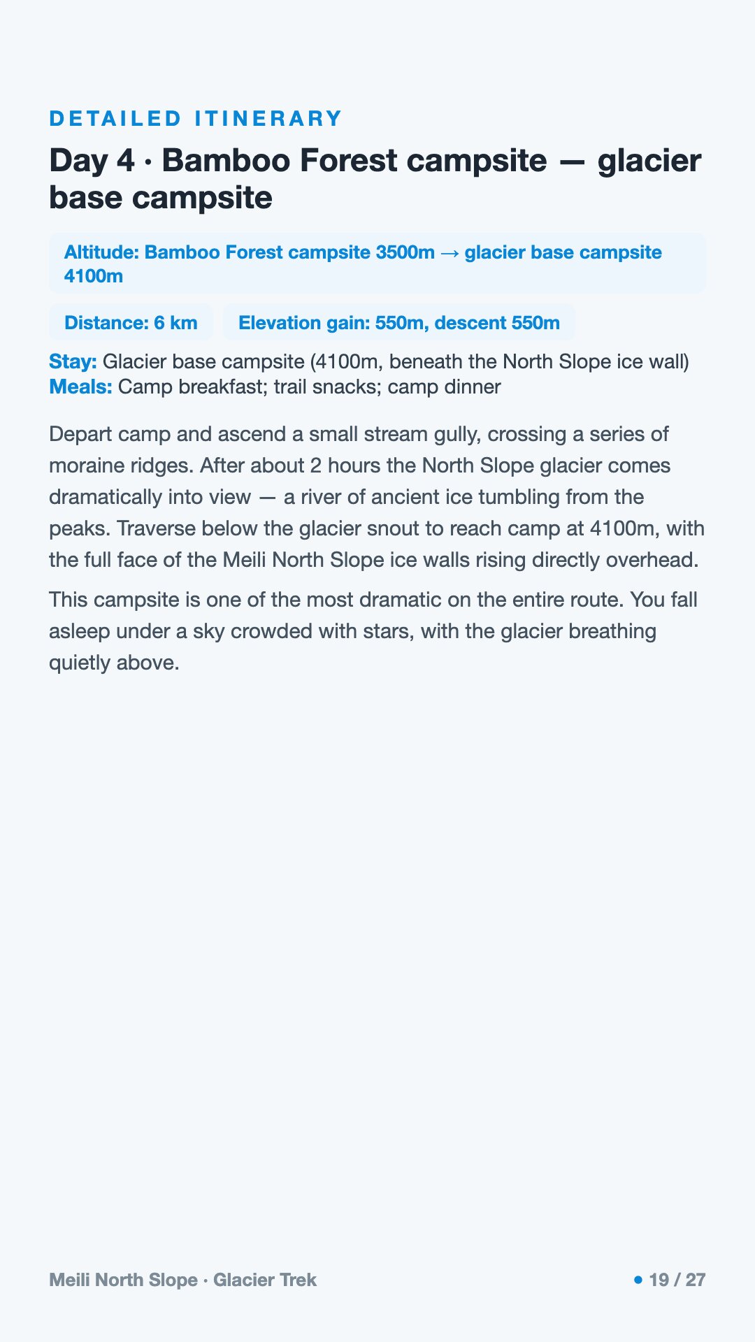 Meili North Slope · Glacier Trek — 19