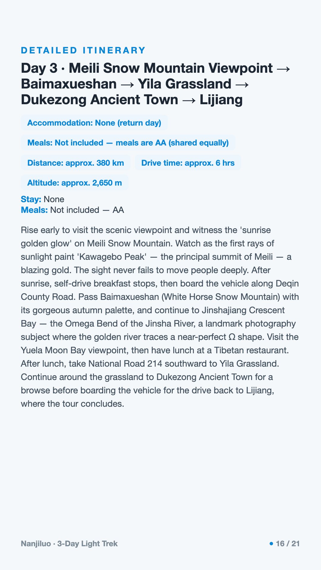 Nanjiluo · 3-Day Light Trek — 16
