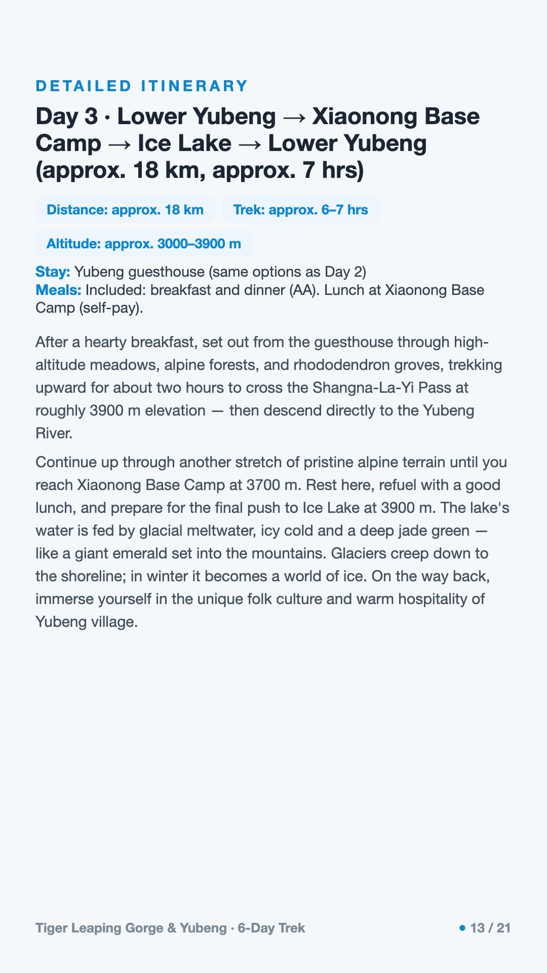 Tiger Leaping Gorge & Yubeng · 6-Day Trek — 13