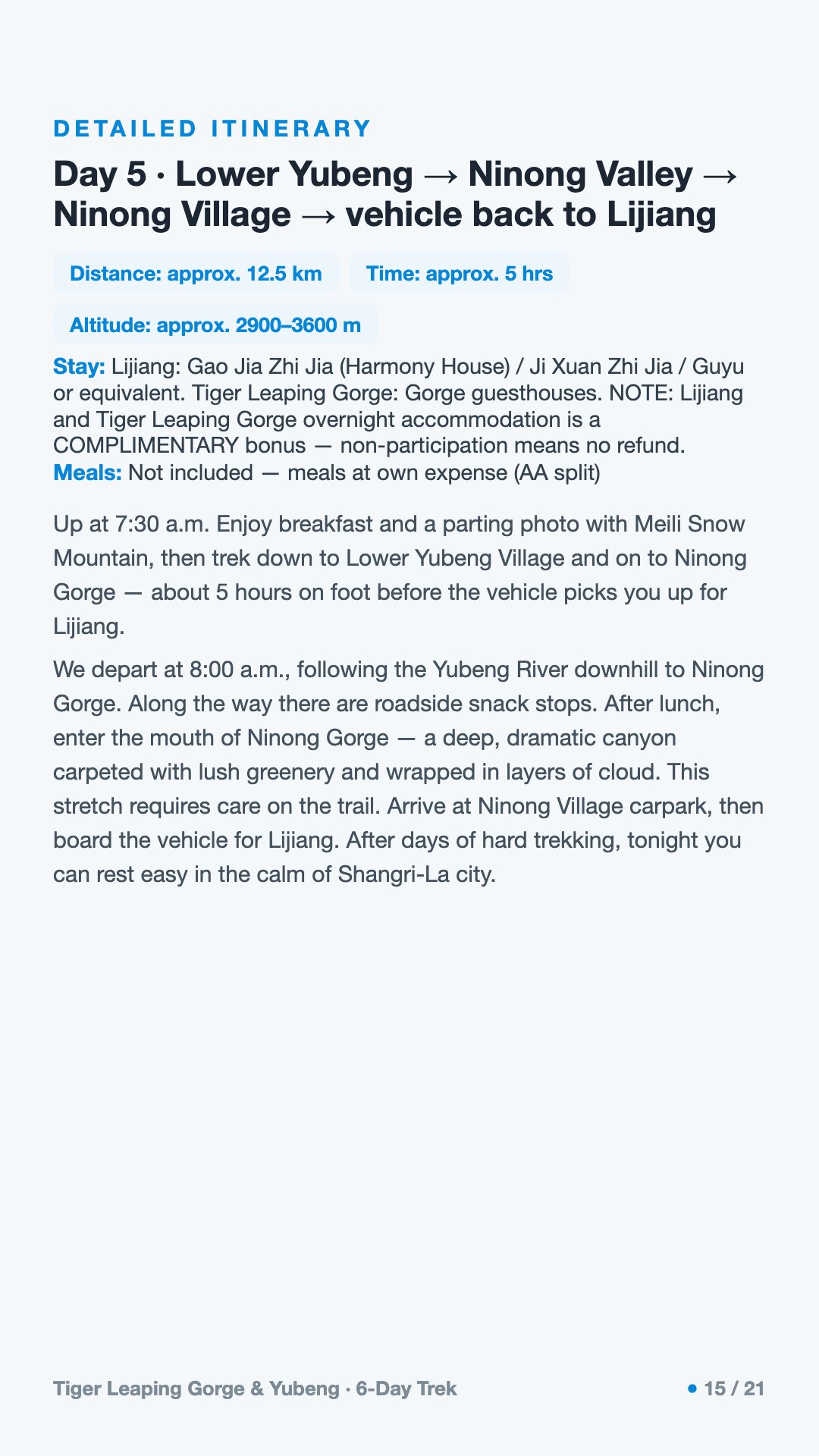 Tiger Leaping Gorge & Yubeng · 6-Day Trek — 15
