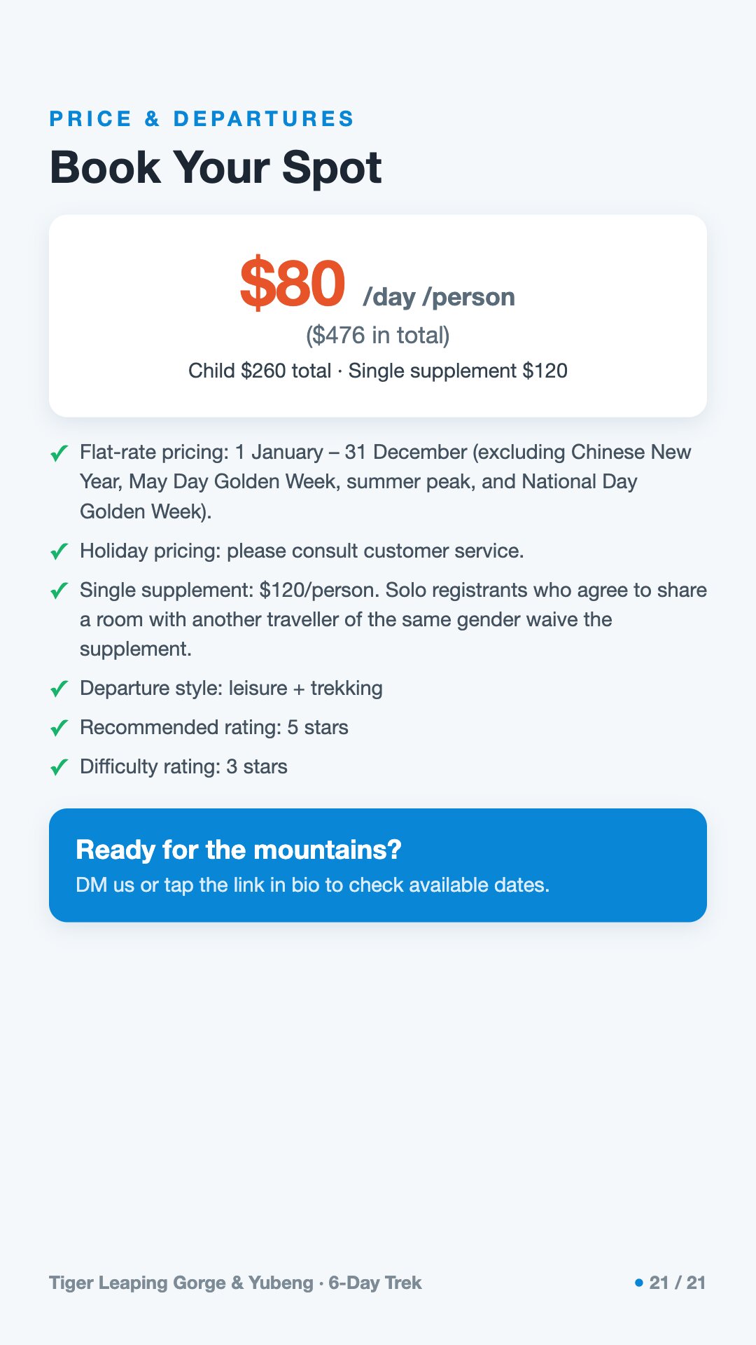Tiger Leaping Gorge & Yubeng · 6-Day Trek — 21